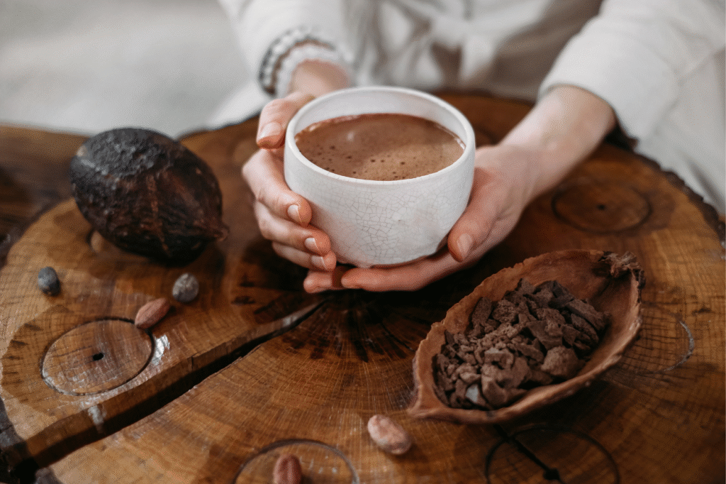 Cercle de cérémonie cacao en pleine nature pour une reconnexion à soi