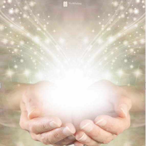 Représentation de l'énergie dans les mains en bioénergétique